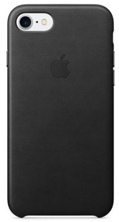 Чехол клип-кейс кожаный Apple Leather Case для iPhone 7/8, чёрный цвет (MMY52ZM/A)
