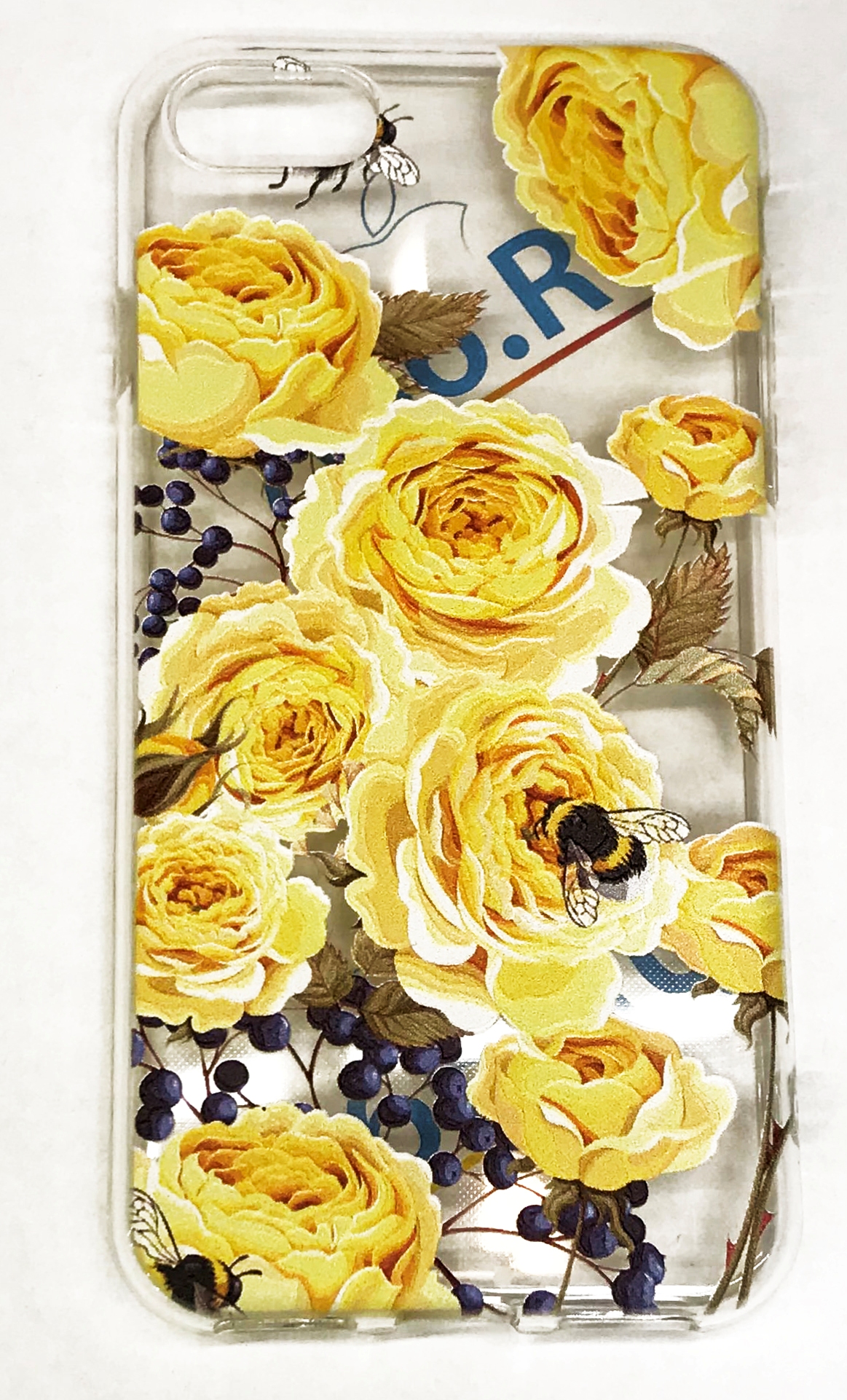 Чехол клип-кейс силиконовый для Apple iPhone 7/8 желтые розы (желтый)