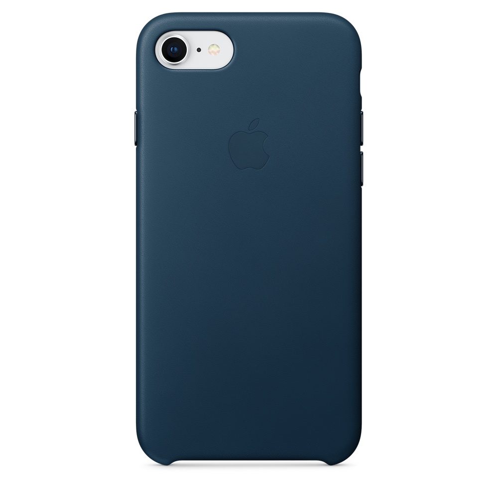 Чехол клип-кейс кожаный Apple Leather Case для iPhone 7/8, цвет «космический синий» (MQHF2ZM/A)
