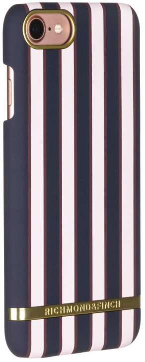 Чехол клип-кейс для Apple iPhone 7/8 Richmond&finch Stripes Acai (черный,розовый)