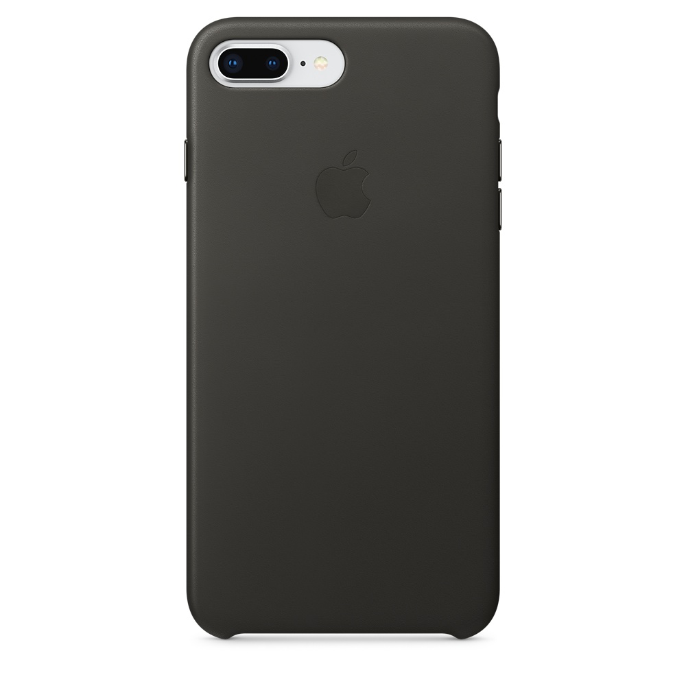 Чехол клип-кейс кожаный Apple Leather Case для iPhone 7 Plus/8 Plus, угольно-серый цвет (MQHP2ZM/A)