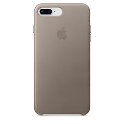 Чехол клип-кейс кожаный Apple Leather Case для iPhone 7 Plus/8 Plus, платиново-серый цвет (MQHJ2ZM/A)
