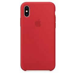 Чехол клип-кейс силиконовый Apple Silicone Case для iPhone X, (PRODUCT)RED красный цвет (MQT62ZM/A)