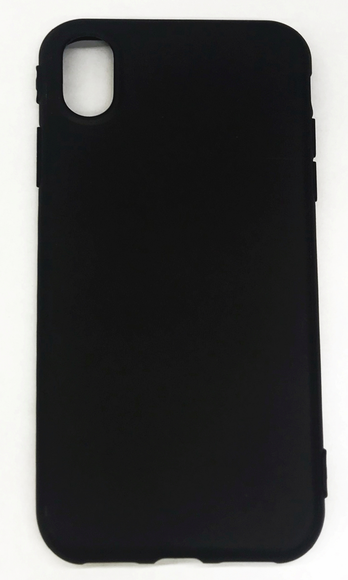 Чехол клип-кейс силиконовый матовый для Apple iPhone X (черный)