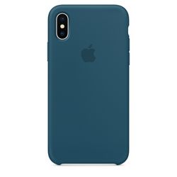 Чехол клип-кейс силиконовый Apple Silicone Case для iPhone X, цвет «космический синий» (MR6G2ZM/A)