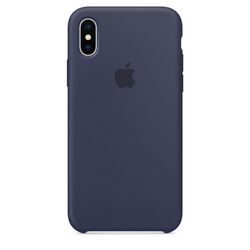 Чехол клип-кейс силиконовый Apple Silicone Case для iPhone X, тёмно-синий цвет (MQT32ZM/A)