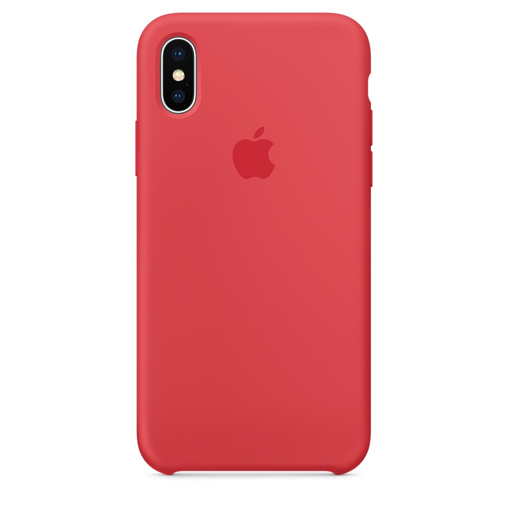 Чехол клип-кейс силиконовый Apple Silicone Case для iPhone X, цвет «спелая малина» (MRG12ZM/A)