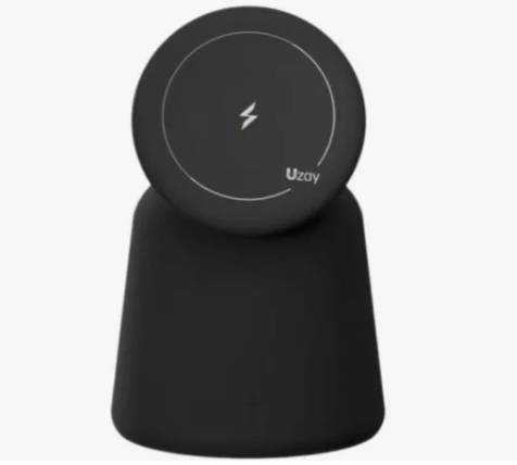 Беспроводная зарядная станция Uzay Drum Charger 2in1 15W (черное) Беспроводная зарядная станция Uzay Drum Charger 2in1 15W (черное)