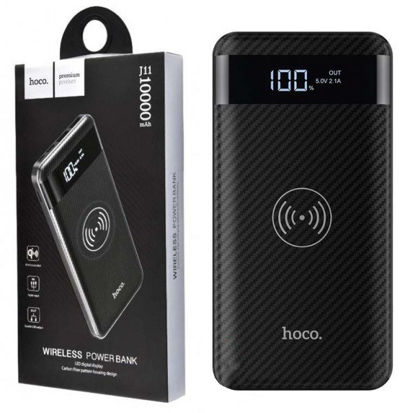 Беспроводное зарядное устройство и Внешний аккумулятор Hoco J11 (Черный)