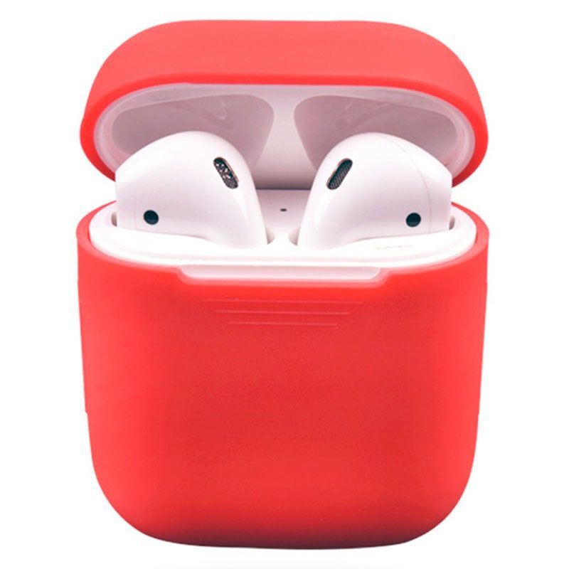 Чехол силиконовый для Apple AirPods (красный)