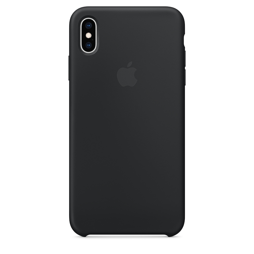 Чехол клип-кейс силиконовый Apple Silicone Case для iPhone XS Max, чёрный цвет (MRWE2ZM/A)
