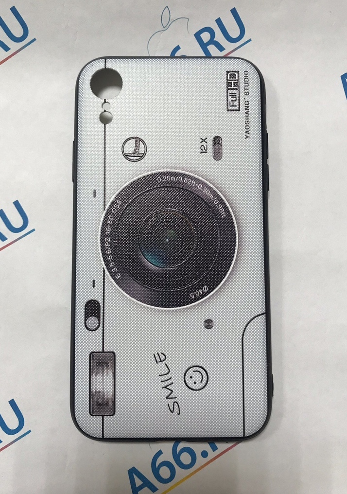 Чехол клип-кейс CTI силиконовый для Apple iPhone XR фотоаппарат (белый)