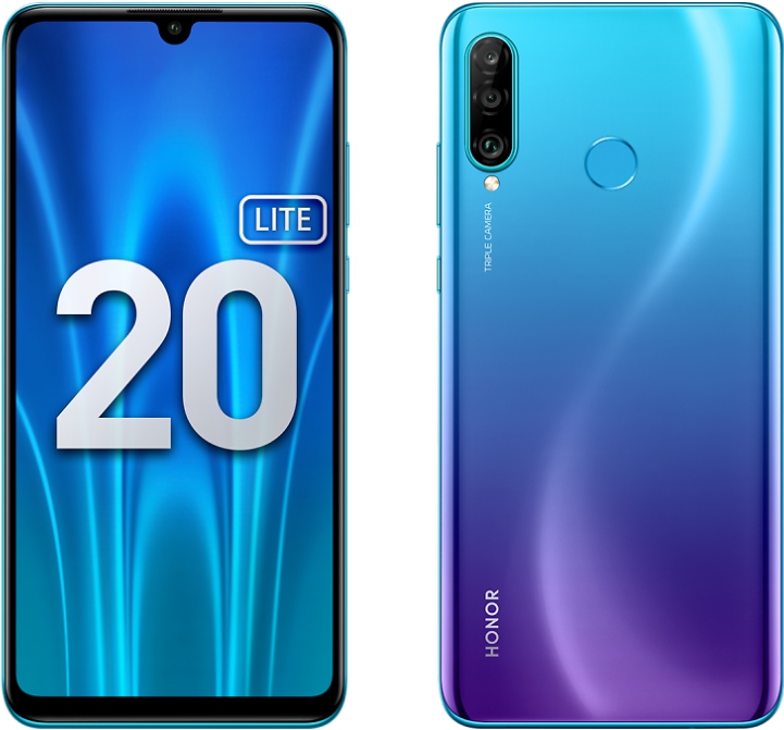 Honor 20 Lite 4/128GB Сине-фиолетовый (Peacock Blue) 2019