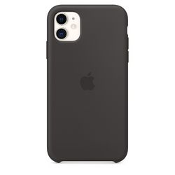 Чехол клип-кейс силиконовый Apple Silicone Case для iPhone 11, чёрный цвет (MWVU2ZM/A)