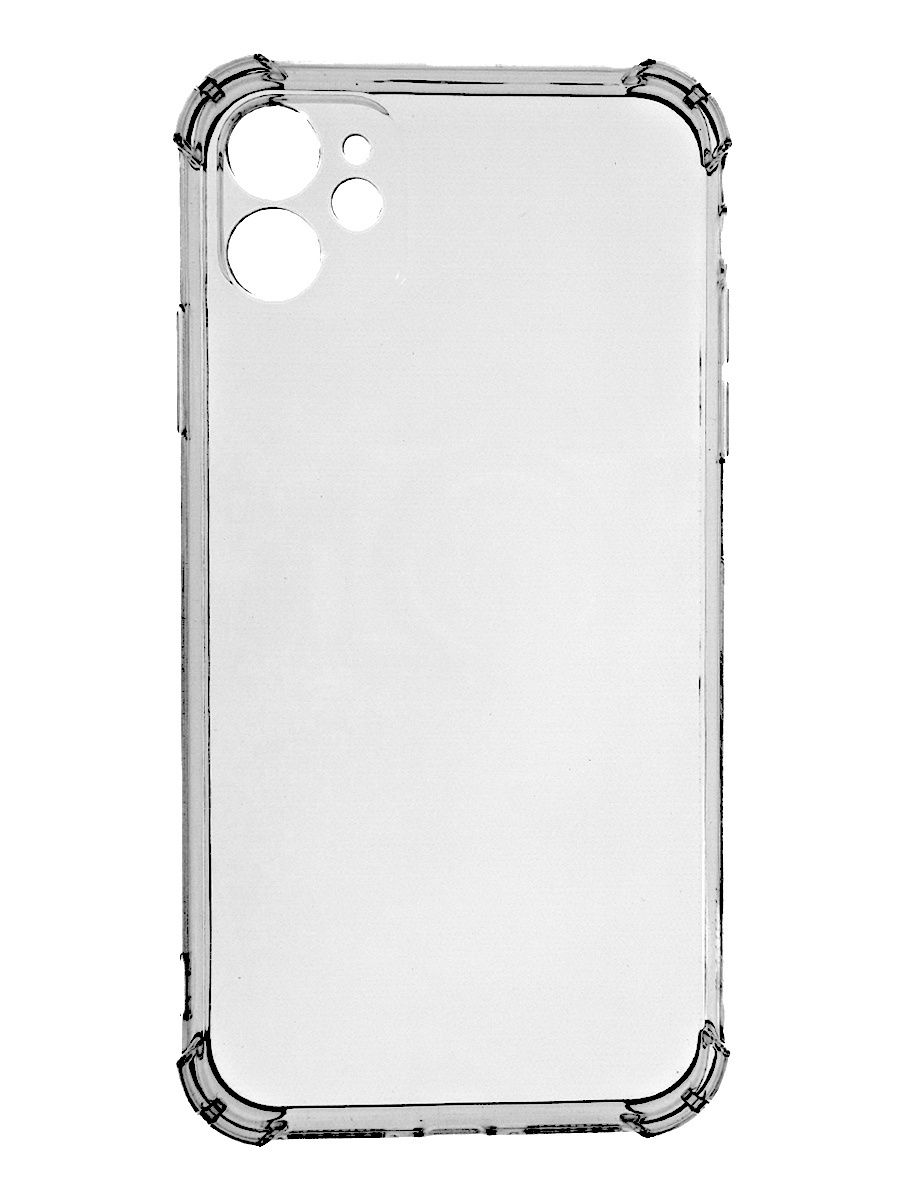 Чехол клип-кейс противоударный CTI для Apple iPhone 11 из силикона с усиленными уголками и с защитой объектива камеры (прозрачный)