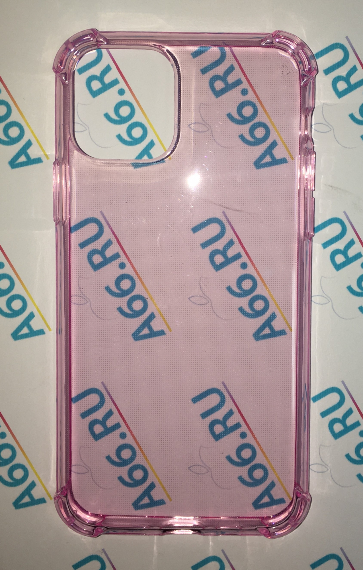 Чехол клип-кейс силиконовый для iPhone 11 Pro (нежно-розовый глянец)