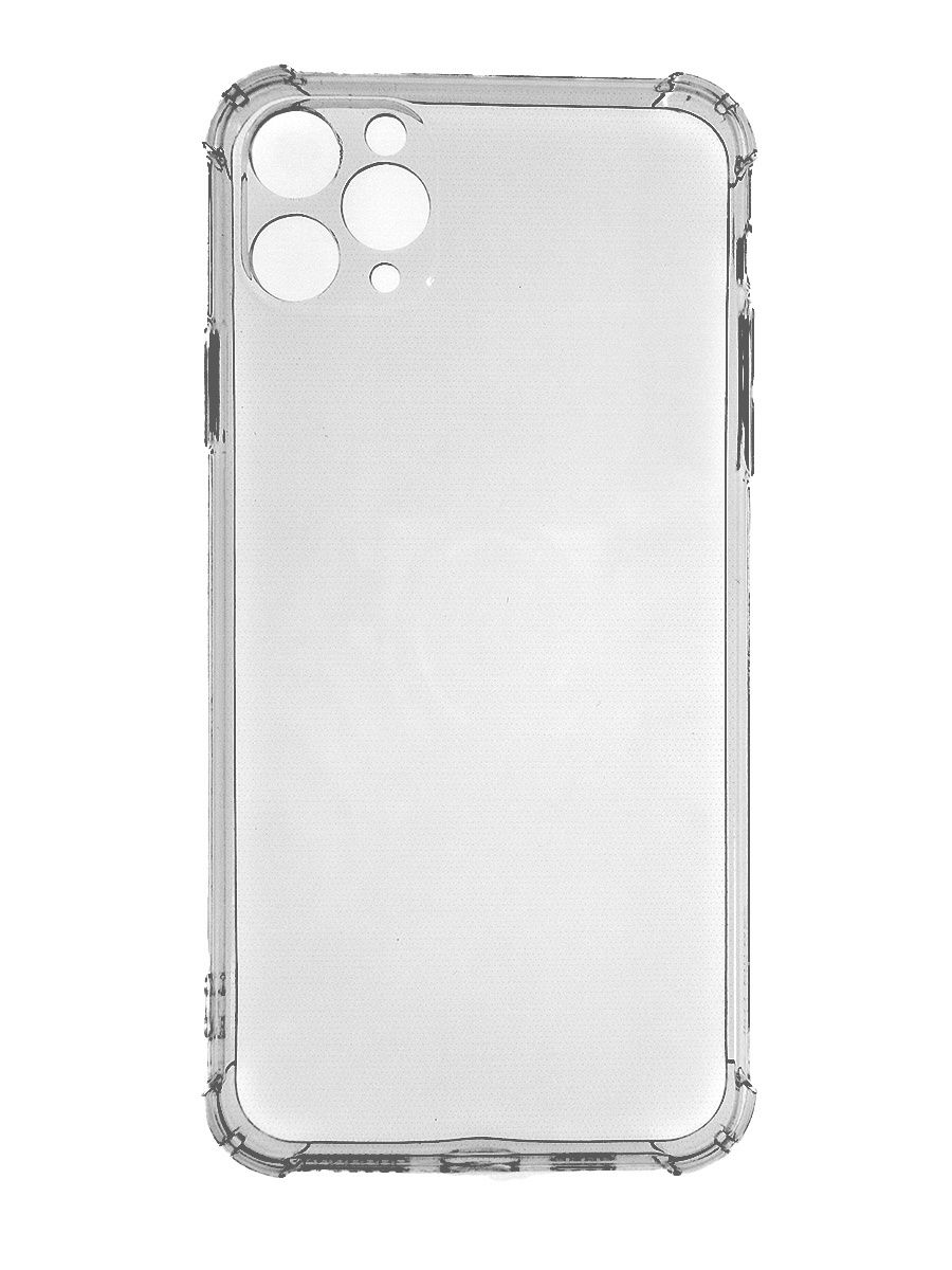 Чехол клип-кейс противоударный CTI для Apple iPhone 11 Pro из силикона с усиленными уголками и с защитой объектива камеры (прозрачный)
