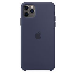 Чехол клип-кейс силиконовый Apple Silicone Case для iPhone 11 Pro Max, тёмно-синий цвет (MWYW2ZM/A)