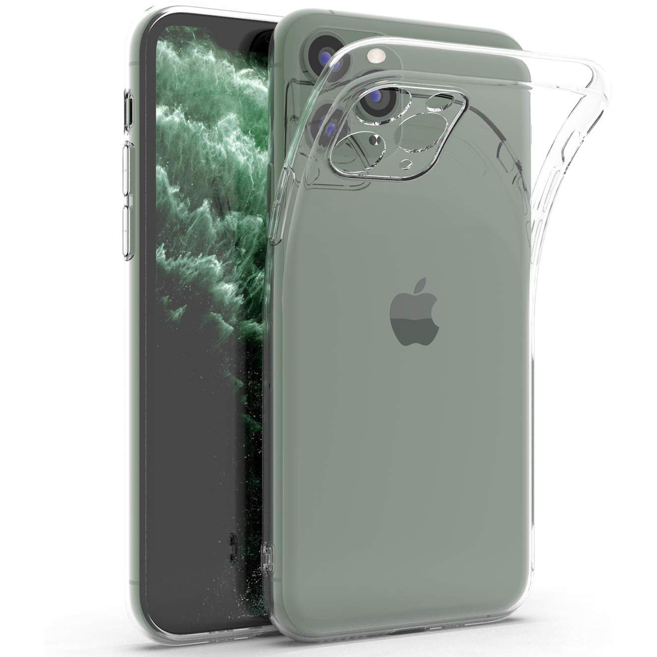 Чехол клип-кейс силиконовый GDR для Apple iPhone 11 Pro Max с защитой объектива камеры (прозрачный)