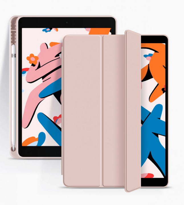 Чехол-книжка Gurdini Milano Series для iPad 10.2/10.5 с держателем для Apple Pencil (Розовый песок)