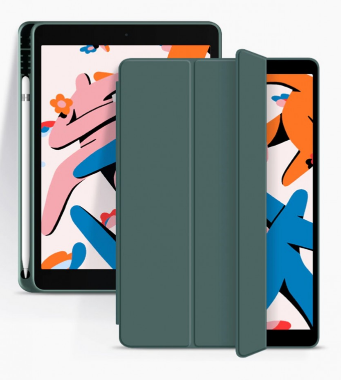 Чехол-книжка Gurdini Milano Series для iPad 10.2/10.5 с держателем для Apple Pencil (сосновый лес)