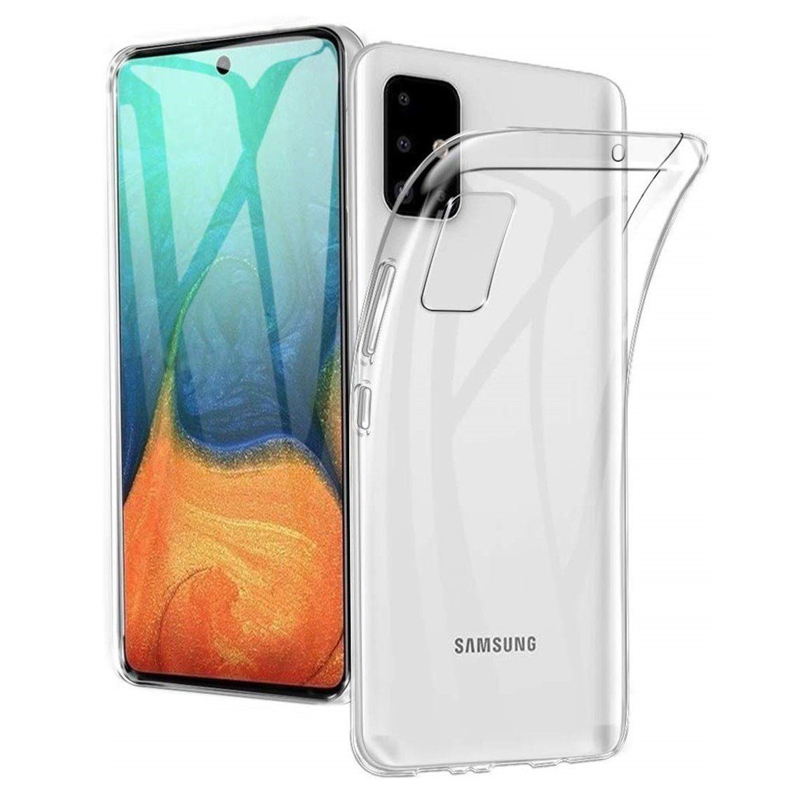 Чехол клип-кейс силиконовый CTI для Samsung Galaxy A71 (прозрачный)