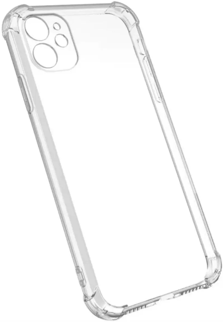 Чехол клип-кейс противоударный CTI для Apple iPhone 12 mini из силикона с усиленными уголками и с защитой объектива камеры (прозрачный)