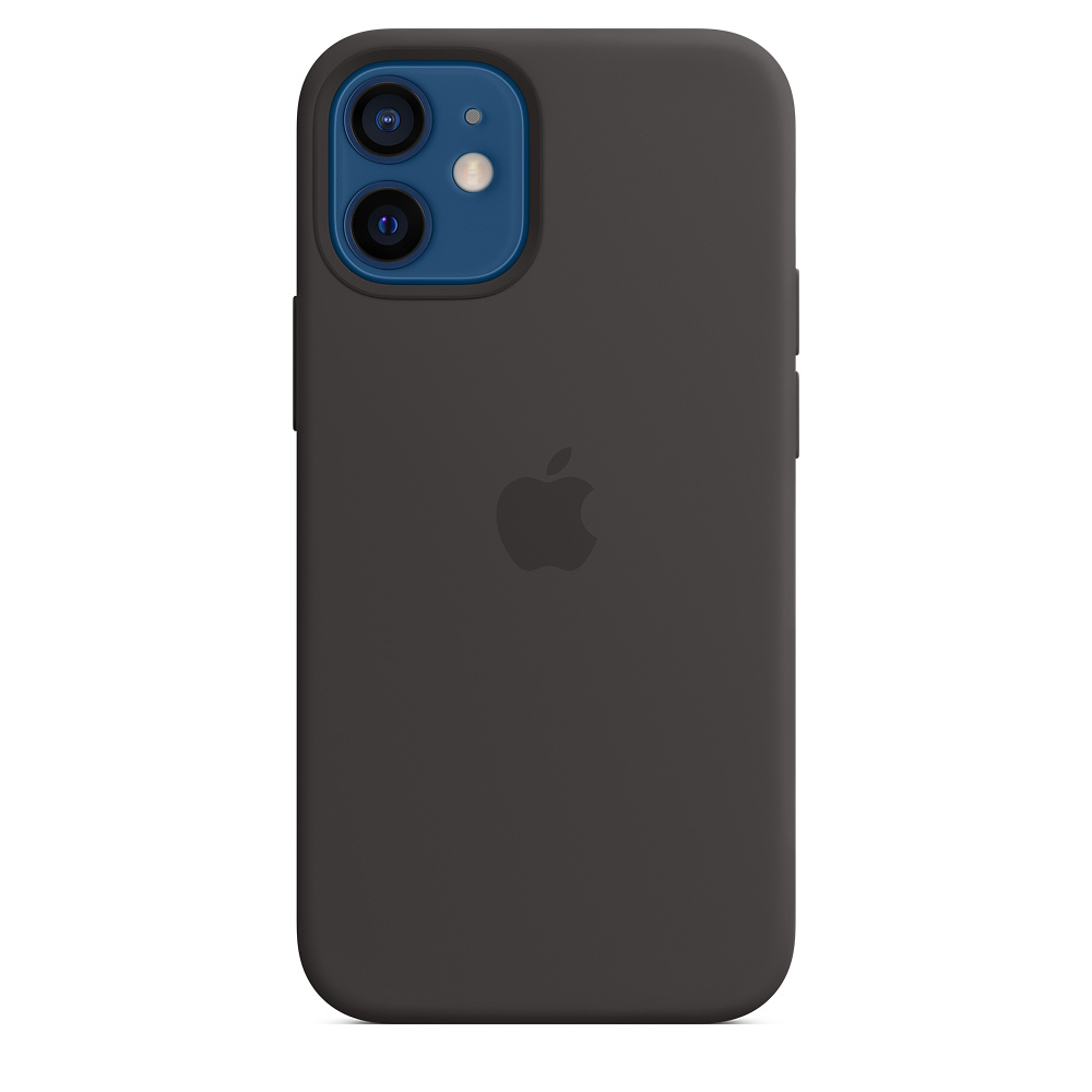 Чехол клип-кейс силиконовый Apple Silicone Case MagSafe для iPhone 12 mini, чёрный цвет (MHKX3ZE/A)