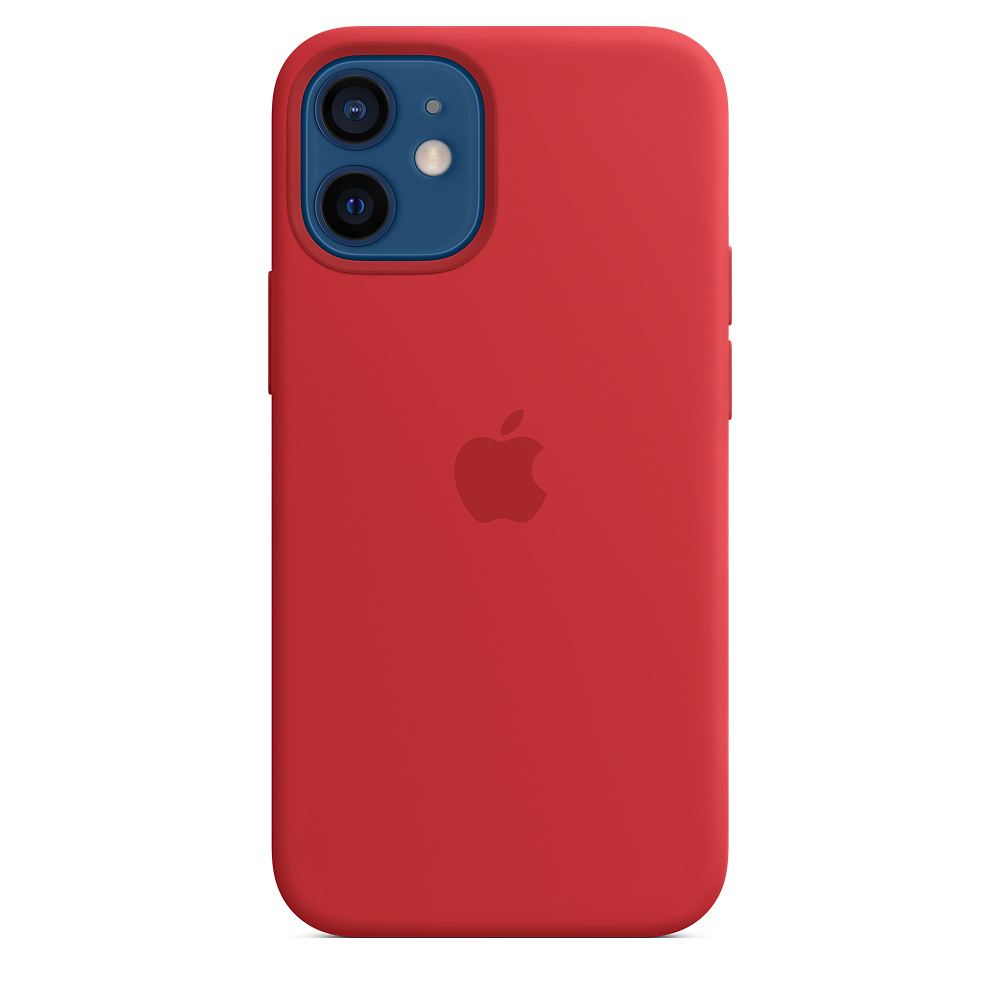 Чехол клип-кейс силиконовый Apple Silicone Case MagSafe для iPhone 12 mini, красный цвет (PRODUCT)RED (MHKW3ZE/A)