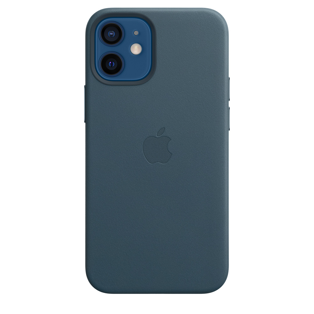 Чехол клип-кейс кожаный Apple Leather Case MagSafe для iPhone 12 mini, цвет «балтийский синий» (MHK83ZE/A)