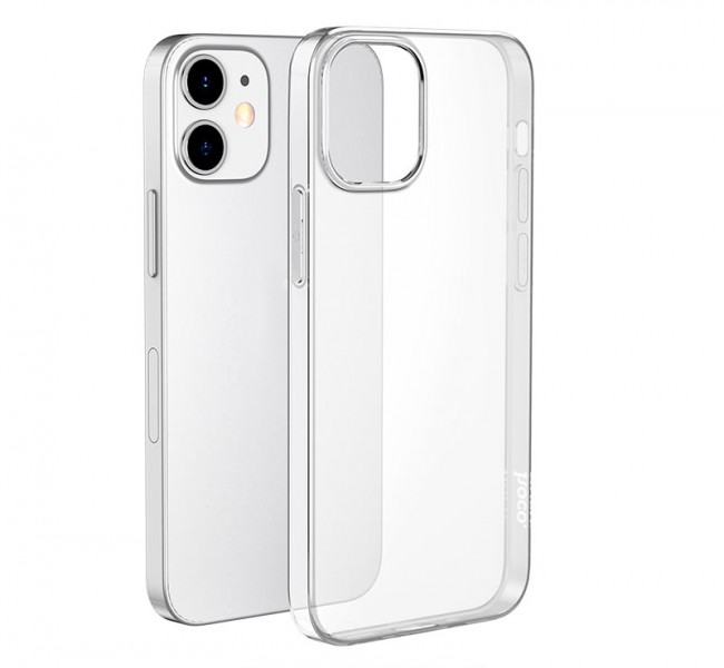 Чехол клип-кейс силиконовый HOCO Premium для Apple iPhone 12 mini (прозрачный)