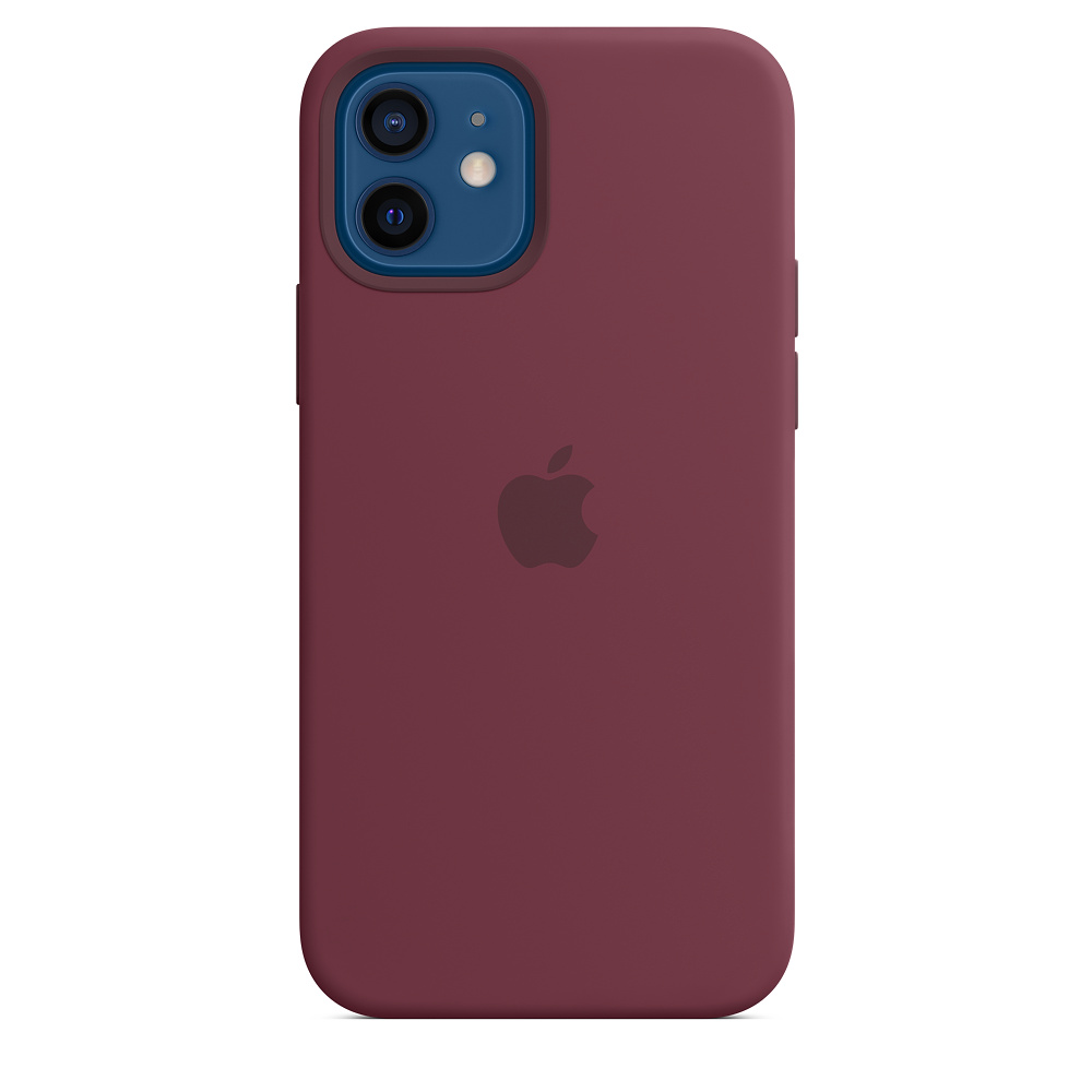 Чехол клип-кейс силиконовый Apple Silicone Case MagSafe для iPhone 12/12 Pro, сливовый цвет (MHL23ZE/A)
