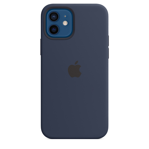 Чехол клип-кейс силиконовый Apple Silicone Case MagSafe для iPhone 12/12 Pro, цвет «тёмный ультрамарин» (MHL43ZE/A)