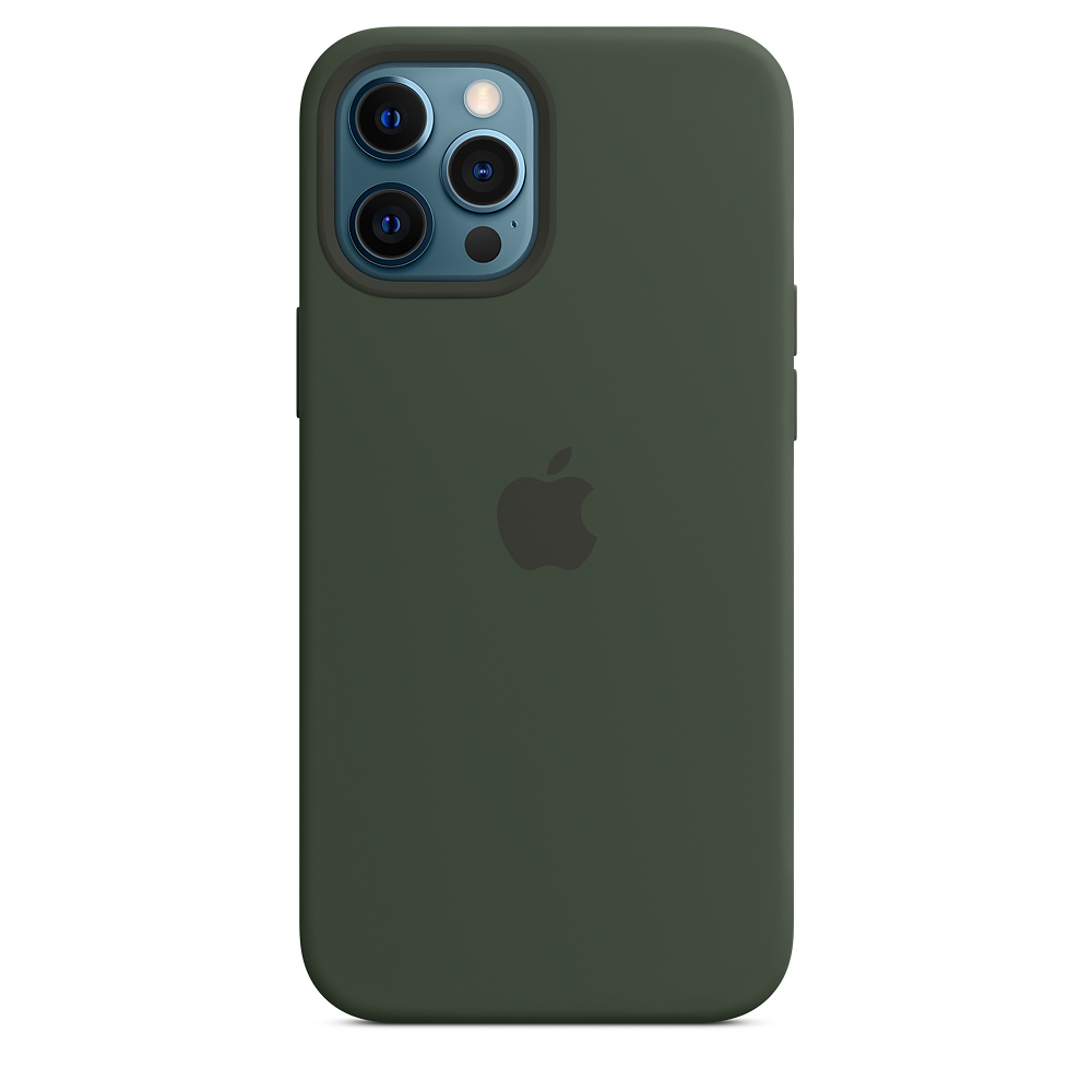Чехол клип-кейс силиконовый Apple Silicone Case MagSafe для iPhone 12 Pro Max, цвет «кипрский зелёный» (MHLC3ZE/A)