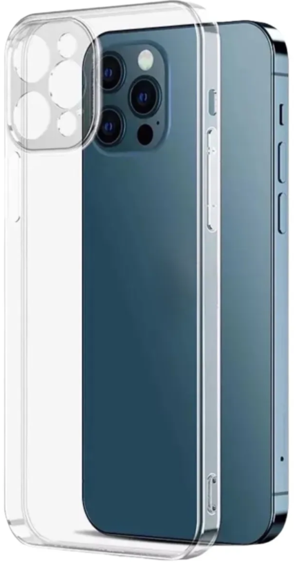 Чехол клип-кейс силиконовый GDR для Apple iPhone 13 Pro Max с защитой объектива камеры (прозрачный)