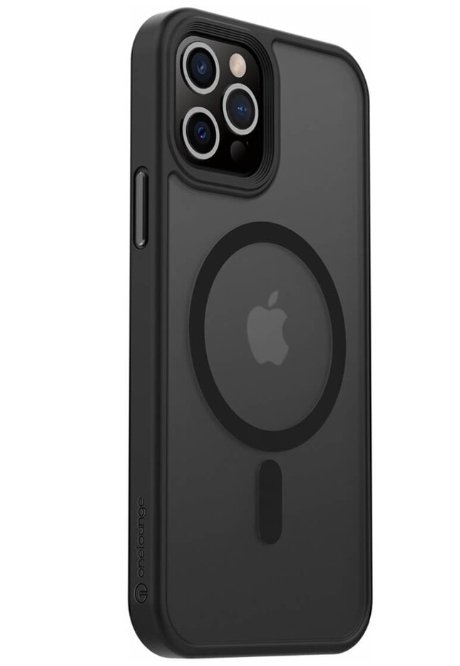 Чехол накладка Gurdini Shockproof touch series c MagSafe для iPhone 13 Pro Max (черный)