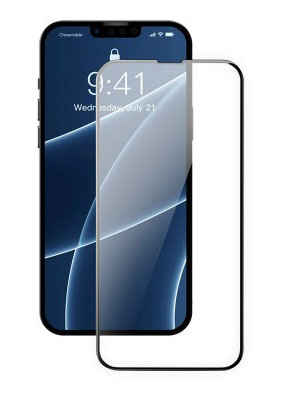 Защитное стекло 3D CTI для Apple iPhone 13 Pro Max с рамкой (6.7) (прозрачный)