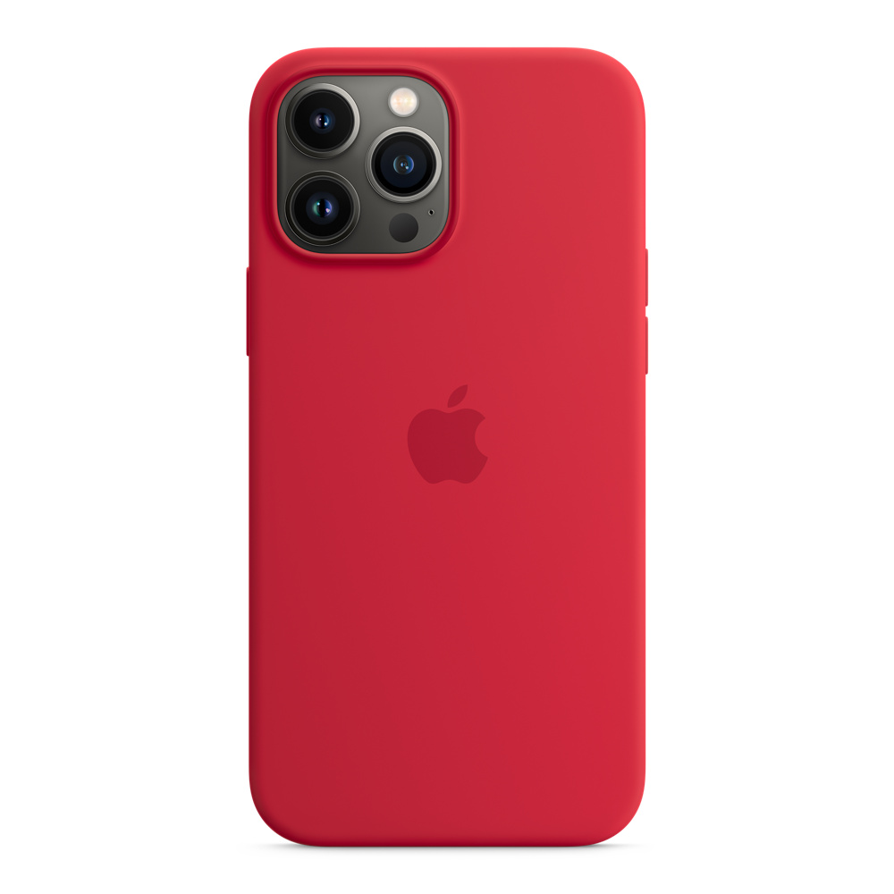 Чехол клип-кейс силиконовый Apple Silicone Case MagSafe для iPhone 13 Pro Max, красный цвет (PRODUCT)RED (MM2V3ZE/A)