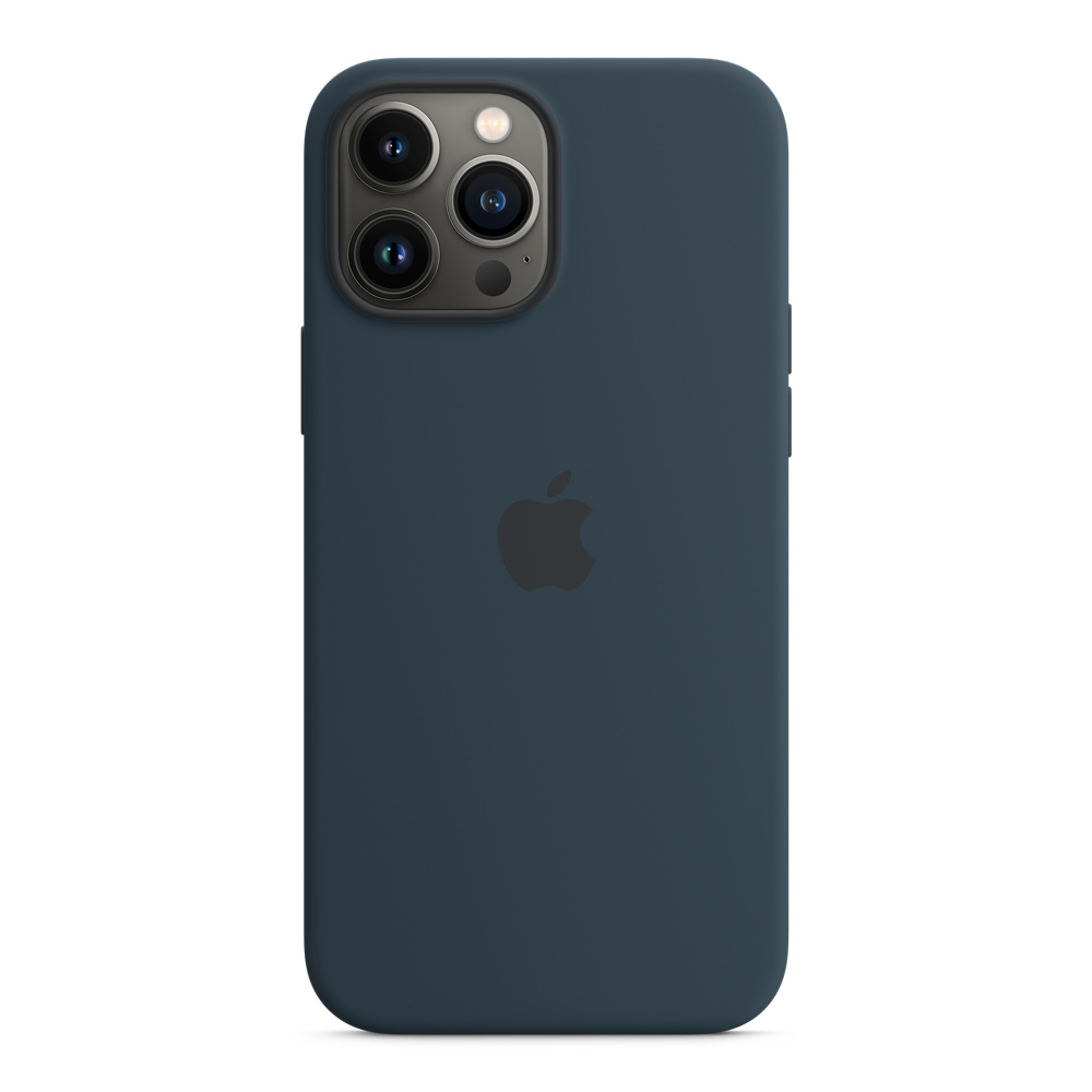 Чехол клип-кейс силиконовый Apple Silicone Case MagSafe для iPhone 13 Pro Max, цвет «синий омут» (MM2T3ZE/A)