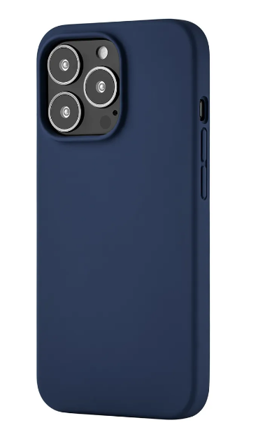 Чехол накладка Deppa Liquid Silicone Pro 88101 для iPhone 13 Pro (синий графит)