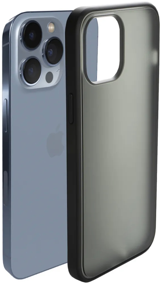 Чехол накладка Gurdini Shockproof touch series для iPhone 13 Pro (черный)