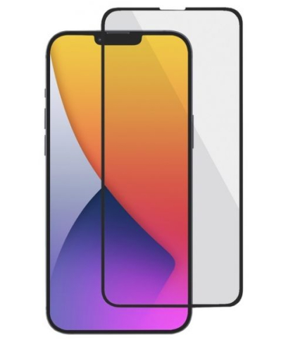 Защитное стекло Deppa Full Glue для iPhone 13/13 Pro с черной рамкой (прозрачное)