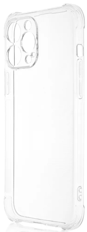 Чехол клип-кейс противоударный CTI для Apple iPhone 13 Pro из силикона с усиленными уголками и с защитой объектива камеры (прозрачный)