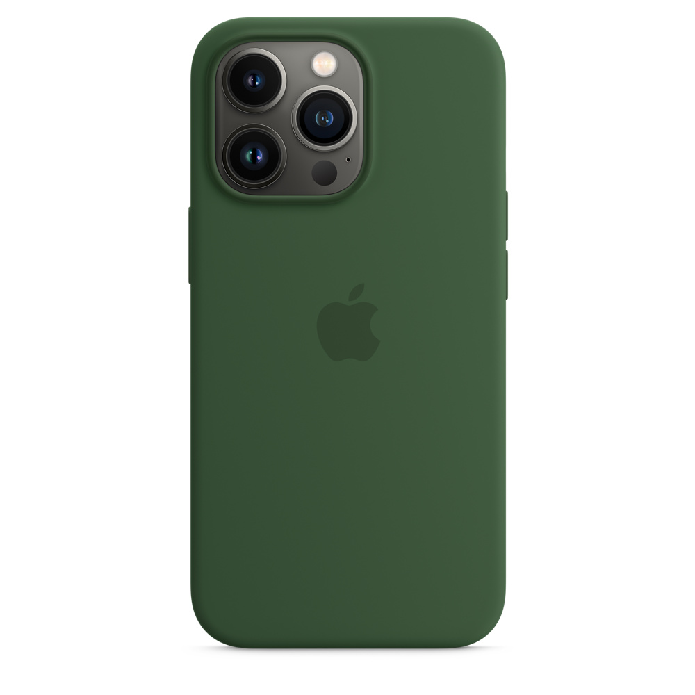 Чехол клип-кейс силиконовый Apple Silicone Case MagSafe для iPhone 13 Pro, цвет «зелёный клевер» (MM2F3ZE/A)
