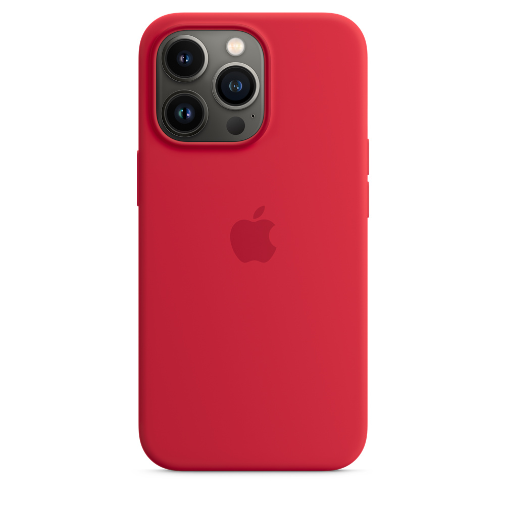 Чехол клип-кейс силиконовый Apple Silicone Case MagSafe для iPhone 13 Pro, красный цвет (PRODUCT)RED (MM2L3ZE/A)