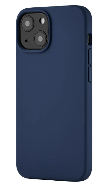 Чехол накладка Deppa Liquid Silicone Pro 88098 для iPhone 13 (синий графит)