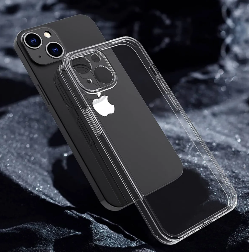 Чехол клип-кейс силиконовый GDR для Apple iPhone 13 с защитой объектива камеры (прозрачный)