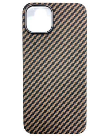 Чехол ультратонкий кевларовый K-DOO Kevlar для iPhone 13 (черно-коричневый)