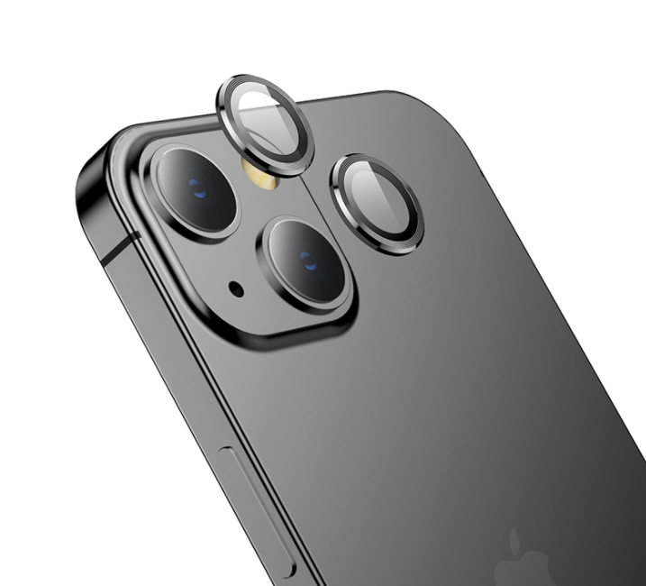 Защитное стекло камеры HOCO 3D Eagle eye metal lens для iPhone 13/13 mini