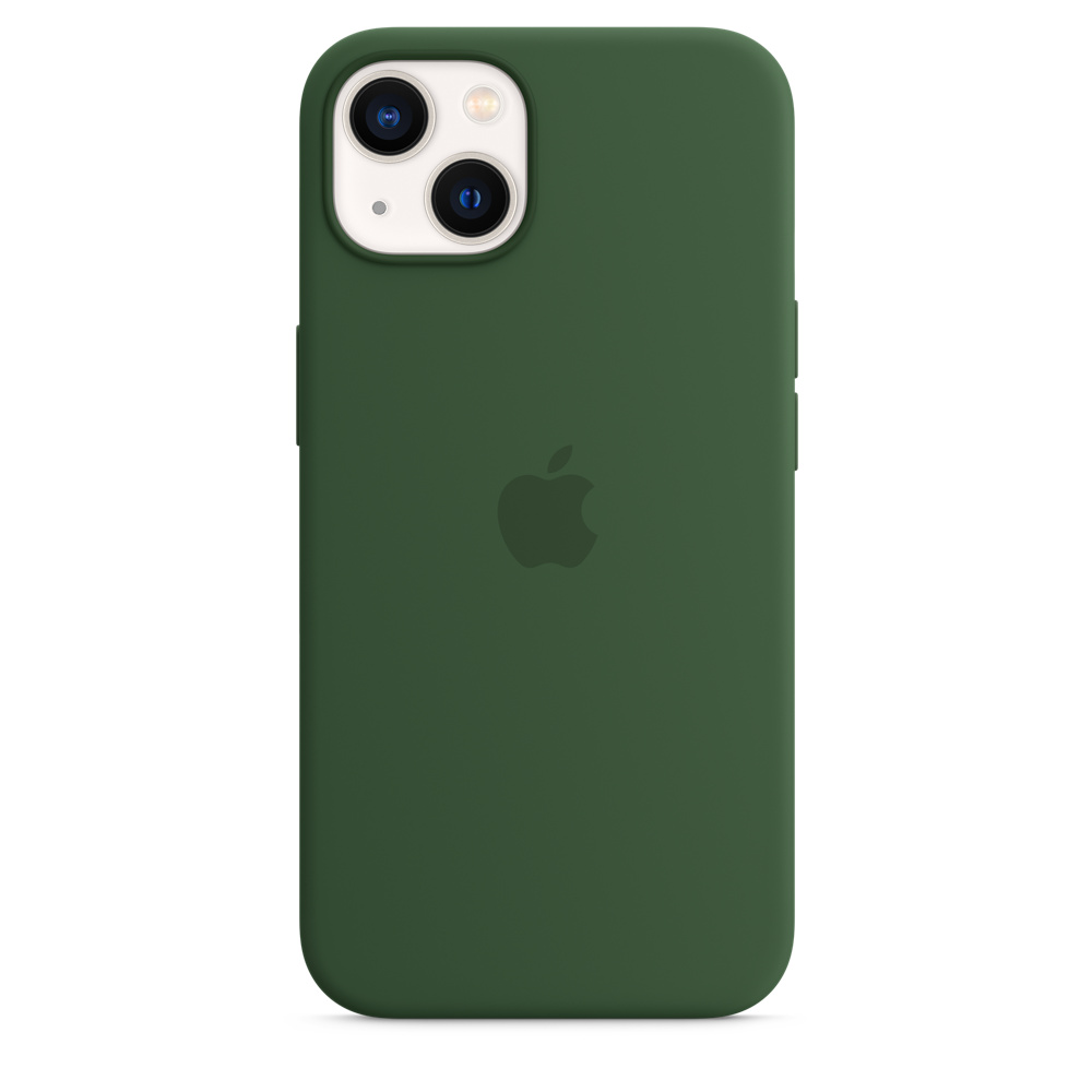 Чехол клип-кейс силиконовый Apple Silicone Case MagSafe для iPhone 13, цвет «зелёный клевер» (MM263ZE/A)